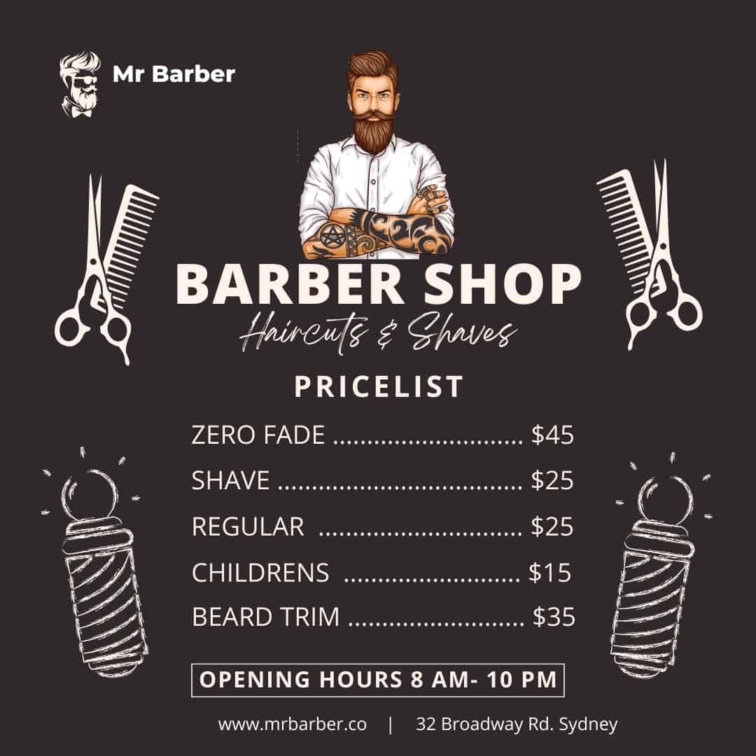 mens hair salon post design