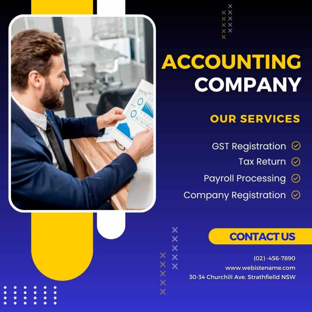 social media post design for accountant