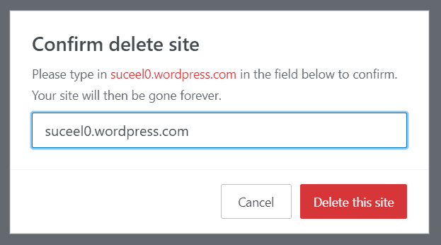 confirm delete