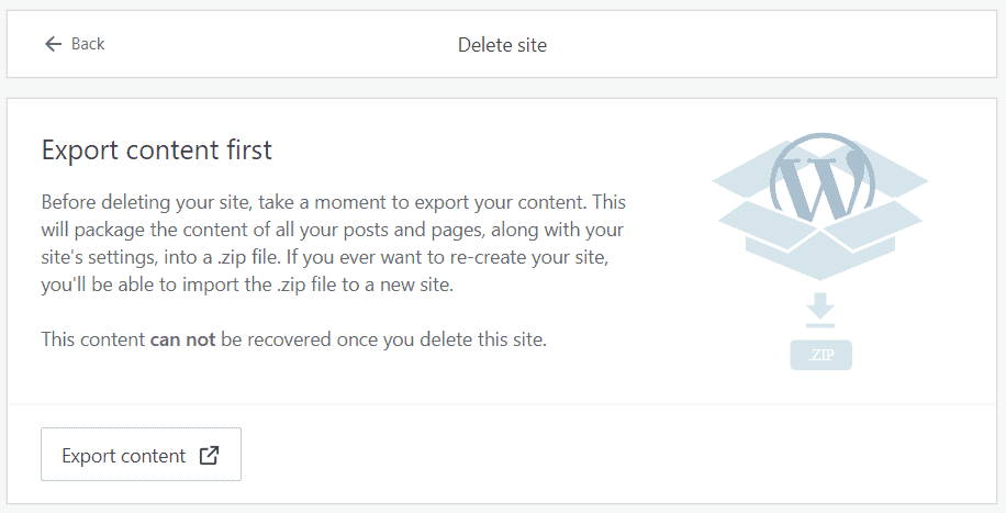 export content