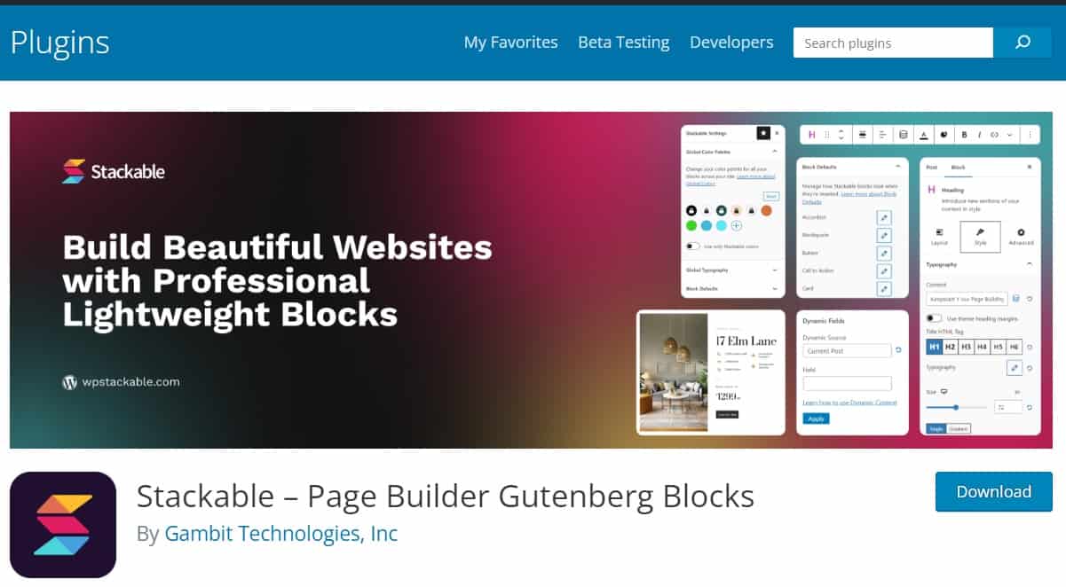 Stackable Block Plugin