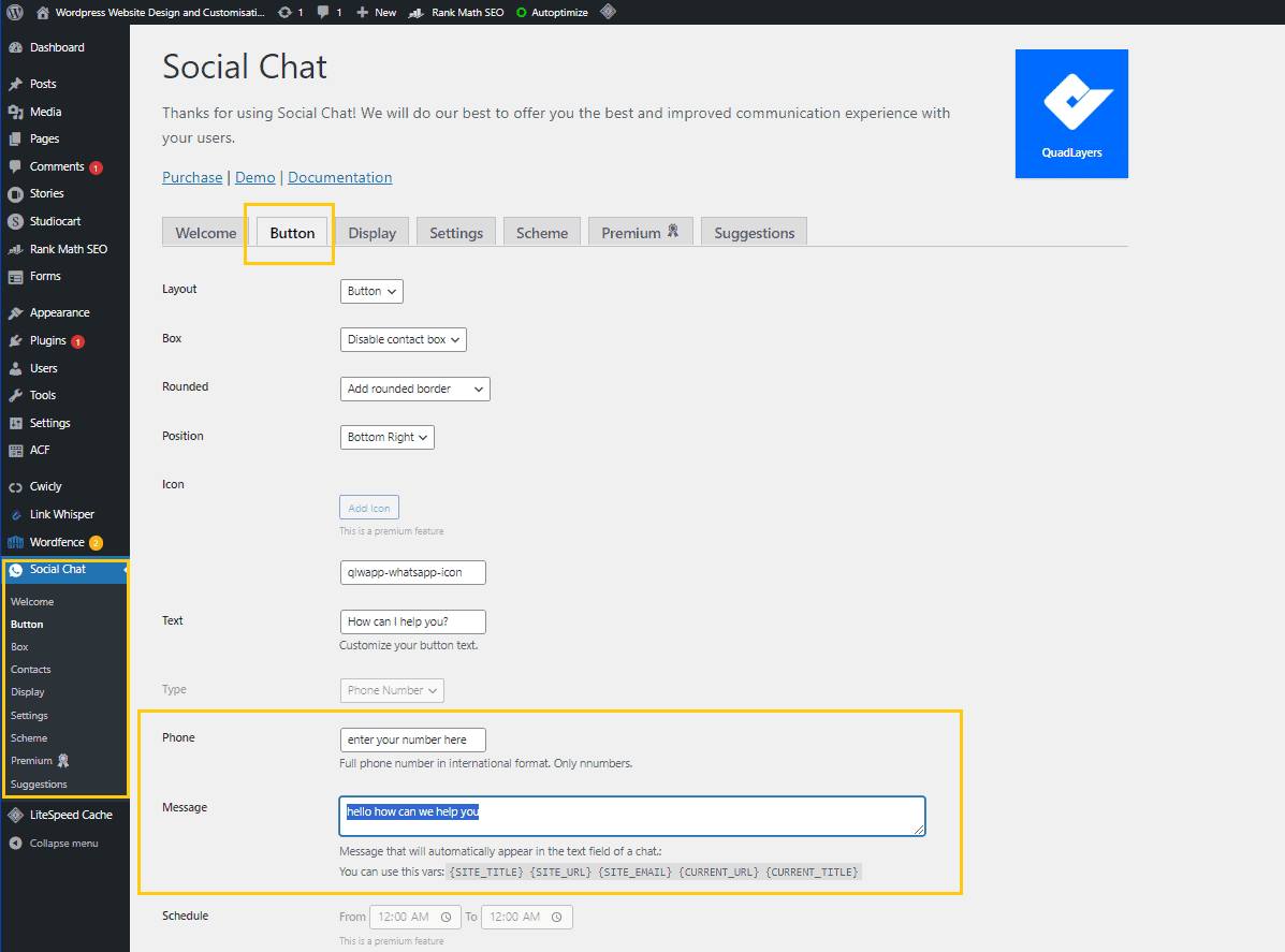 chat setting