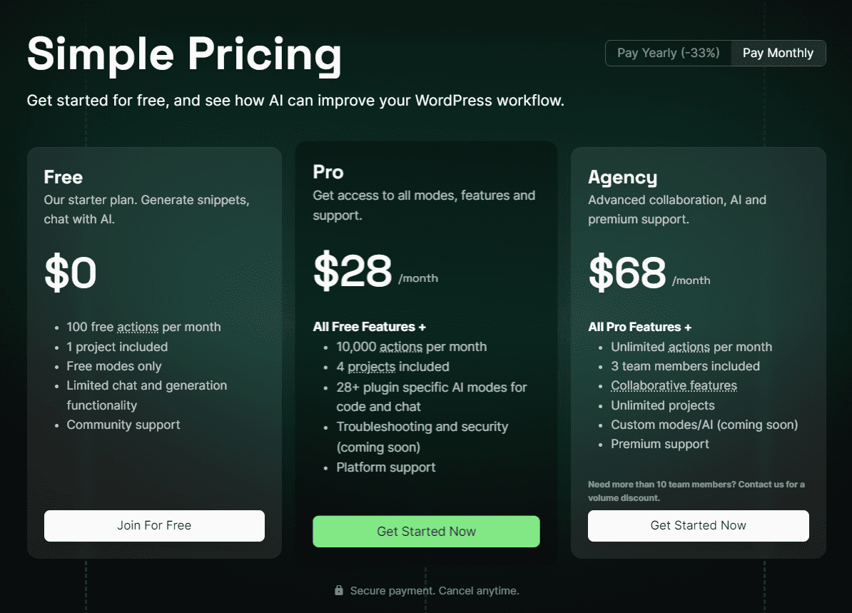pricing