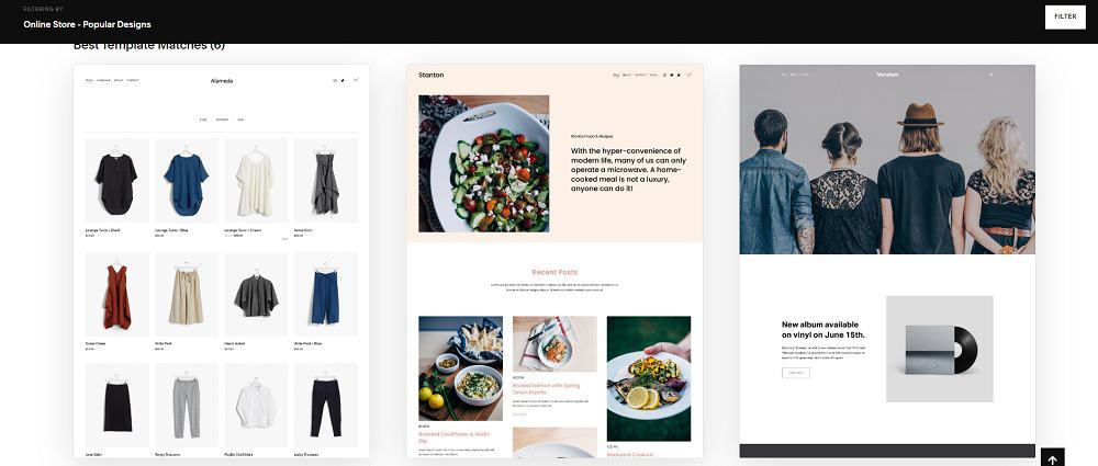 squarespace ecommerce templates