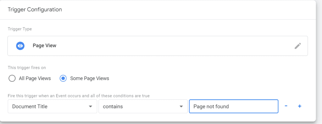 creating trigger for 404