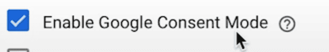 enable google consent mode