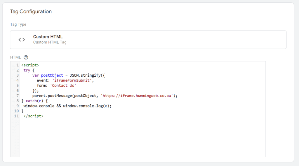 custom html