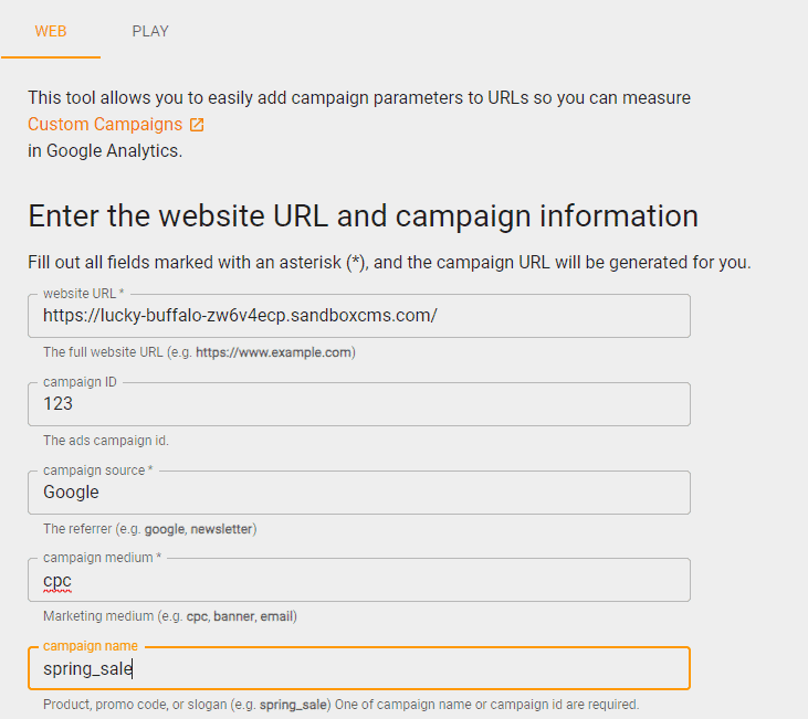 campaign url builder