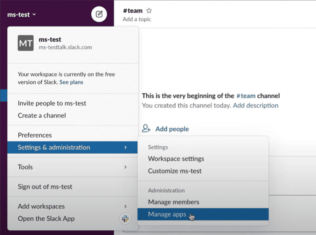 slack team